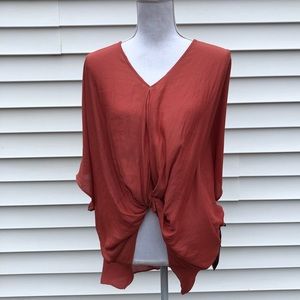 NWT rusty colored surplus top